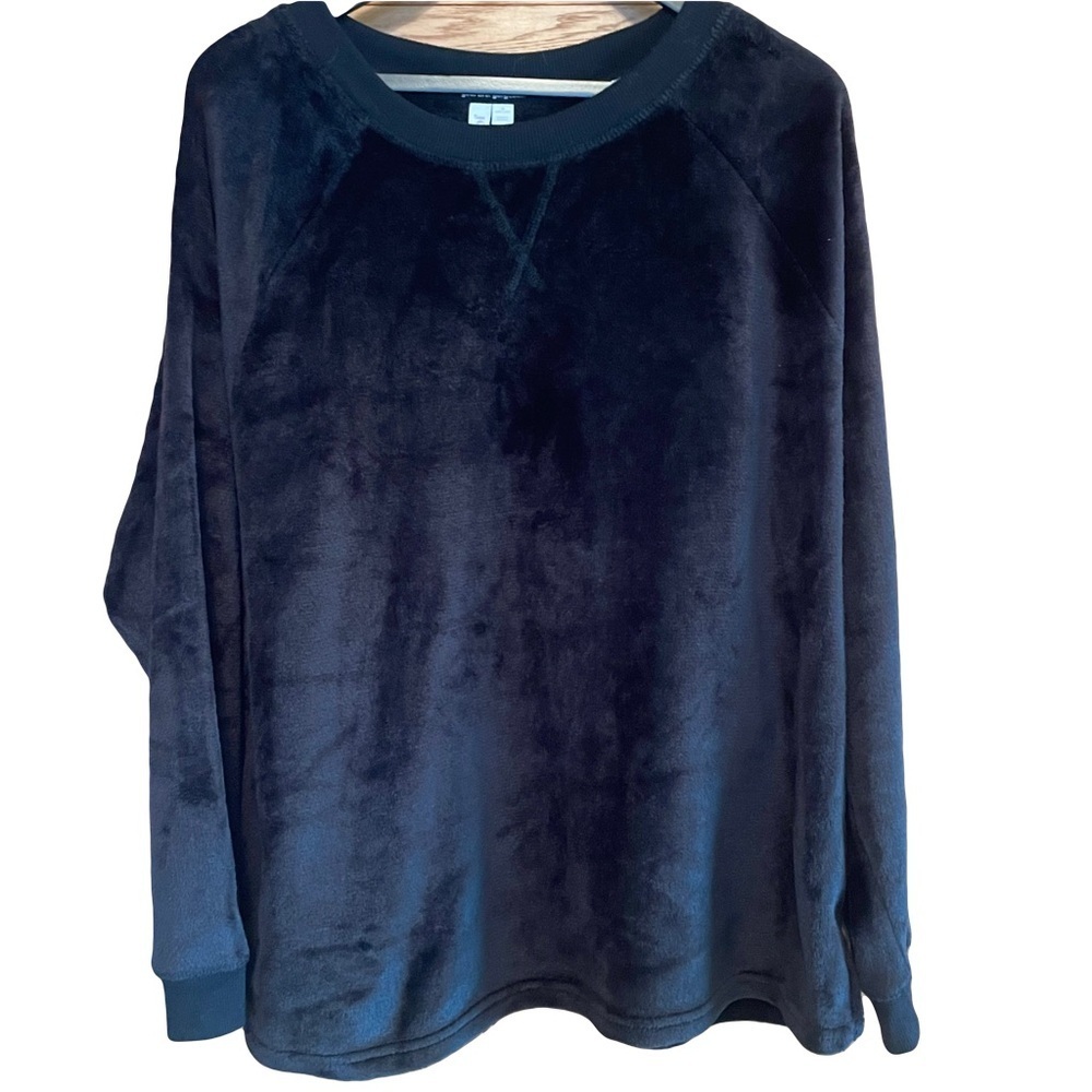 Joyspun Plush black crew neck Sweatshirt/sweater “you.are.gorgeous”size 2X 18 20